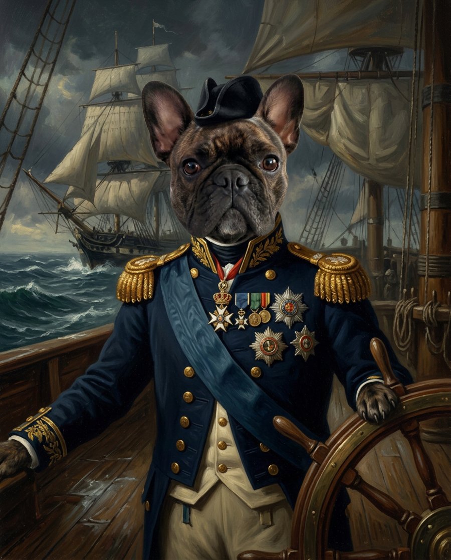 Example of the The Admiral portrait style