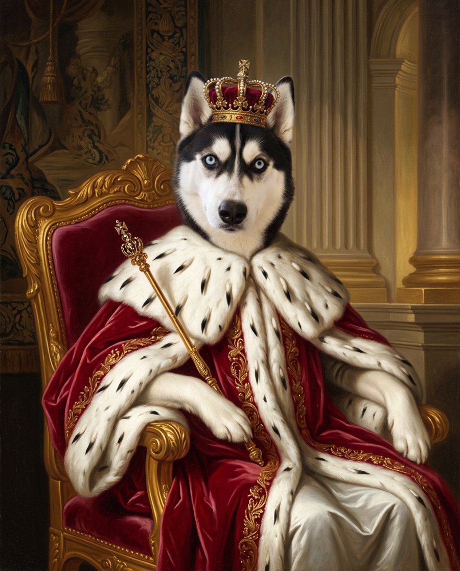 Example of the Their Royal Majesty portrait style